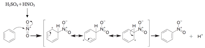 硫酸と硝酸を用いるベンゼンのニトロ化反応　第88回薬剤師国家試験問11b
